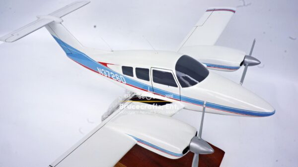 Model of Beechcraft Model 76 Duchess with detailed craftsmanship.